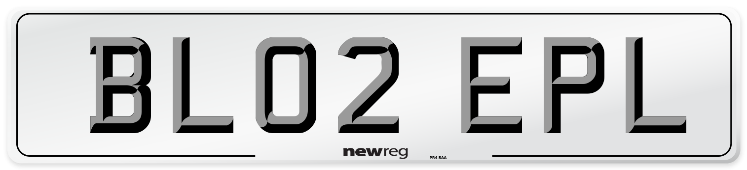 BL02 EPL Number Plate from New Reg